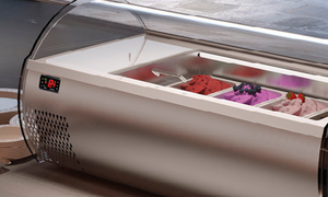 PROSKY Mini Kích Thước Gelato Tủ Đông 4 Pan Kem Bảng Top Hiển Thị Tủ Đông Showcase - Product Image 5