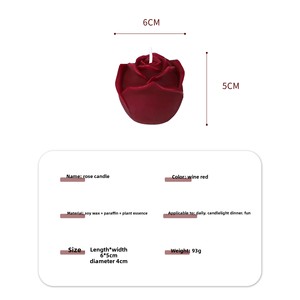 Bougie en cire de soja basse température avec motif de rose en cire coulante pour adultes - Product Image 6