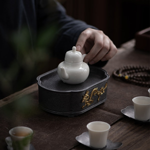 Pure Tin Old Teapot Chengfu Supreme Irregular <b>Tea</b> Tray Water Storage For Kung Fu <b>Tea</b> <b>Set</b> Afternoon <b>Tea</b> Use - Product Image 2