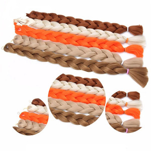 Cheveux Synthétiques Jumbo <span class=keywords><strong>Tresse</strong></span> de 31 Pouces Extensions de Cheveux Africains en Fibre à Haute Température pour Femmes - Product Image 5
