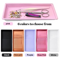 Nouveau Plateau à Ongles 2026 en Acier Inoxydable – Rangement d'Outils de Manucure pour Salon, Maison et Décoration d'Ongles DIY