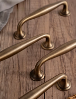 Poignées et boutons de meubles en laiton massif de luxe haut de gamme, finition bronze, pour commodes, tiroirs, armoires et meubles de cuisine