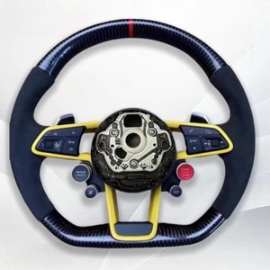 Volante Personalizado de Fibra de Carbono y Cuero para <span class=keywords><strong>Audi</strong></span> R8 A3 A4 A5 A6 A7 A8 S3 S4 S5 S6 S7 S8 Q3 Q5 Q7 Q8 - Product Image 3