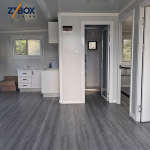 <span class=keywords><strong>Maison</strong></span> préfabriquée de luxe extensible en conteneur de 20 pieds, 2 ou 3 chambres, avec bureau et toit, résistante au vent, type villa - Product Image 2