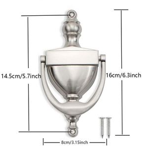 WEKIS Satin Nickel Zinc Alloy Brass Door Knocker Unique Modern Design Antique Funny Screw - Product Image 2