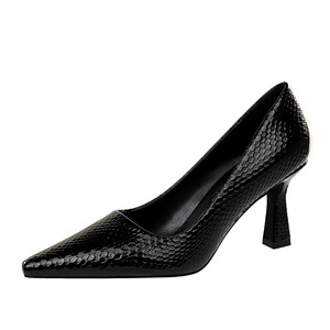 1878-2 2019 di nuovo modo sexy delle Donne <span class=keywords><strong>scarpe</strong></span> tacco di Spessore tacchi Alti bocca superficiale dita dei piedi A Punta serpentina femminile singoli pattini - Product Image 4