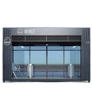 Refugio para Fumadores, Estructura de Aluminio Móvil para Exteriores, Diseño Minimalista para Uso Público - Product Image 5