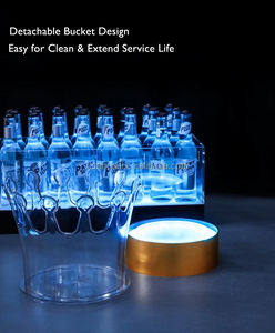 Seau à glace LED transparent en acrylique pour fêtes, mariages, bars, présentoir à champagne, vodka, vin pour discothèques - Product Image 4