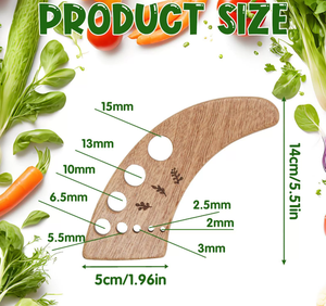 Herramienta Separadora de Hierbas de Madera de Nogal, Removedor de Tallos y Hojas de Hierbas con Múltiples Orificios, Separador de Hojas de Vegetales de Madera, Gadget de Cocina al por Mayor - Product Image 6