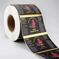 Étiquettes personnalisées en feuille d'or, résistantes à l'huile, pour cosmétiques et soins de la peau, impression d'étiquettes pour flacons compte-gouttes, étiquettes pour bouteilles d'huiles essentielles
