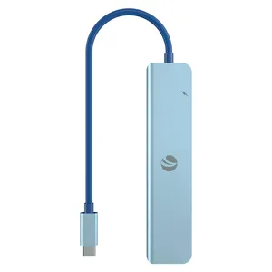OEM ноутбук 7 в 1 USB C концентратор адаптер с 4K HDMI USB3.0/2,0 SD TF считыватель карт PD3.0 зарядная док-станция синий/зеленый