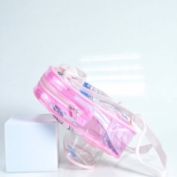 Sac à dos scolaire personnalisé en PVC, motif pied-de-poule, bandoulière chaîne, tendance, transparent, imperméable, fermeture éclair (unisexe)