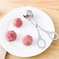 Klip pil pembuat bakso baja tahan karat klip bola ikan alat dapur pembuat bola nasi bola pil udang bakso dapur