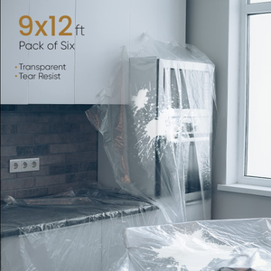 Rotolo di pellicola in polietilene impermeabile, telo antipolvere per l'edilizia - Product Image 6