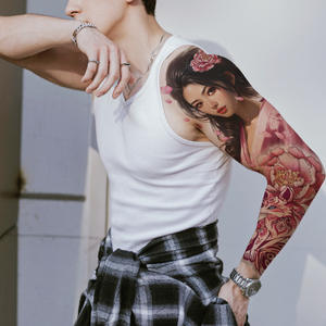 Tatuaje Temporal Infantil Impermeable, Simulación de Sudor, Estilo Europeo y Americano, Drama, Blanco y Negro, Colorido, Personalizado, para Brazo Completo - Product Image 3