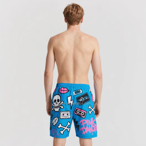 Pantaloncini da spiaggia da <span class=keywords><strong>uomo</strong></span> personalizzati stile <span class=keywords><strong>rosso</strong></span> calligrafia produttore all'ingrosso <span class=keywords><strong>costume</strong></span> da bagno stampa Logo costumi da bagno pantaloncini da <span class=keywords><strong>uomo</strong></span> ad asciugatura rapida <span class=keywords><strong>costume</strong></span> da bagno - Product Image 4