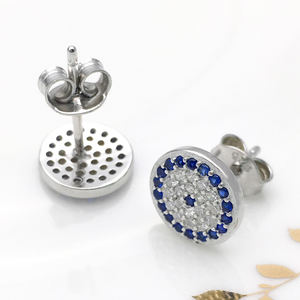 Anting-anting tusuk mata jahat perak sterling 925, aksesoris perhiasan wanita kostum Turki - Product Image 5