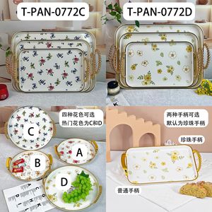 <span class=keywords><strong>Assiette</strong></span> <span class=keywords><strong>rectangulaire</strong></span> moderne en plastique, écologique, <span class=keywords><strong>lot</strong></span> de 3, pour mariage, maison, rangement, salon, table basse, service de fruits, hôtel - Product Image 6