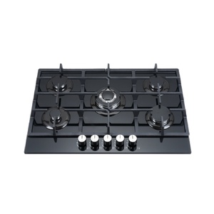 Nueva Estufa de Gas Comercial de 5 Quemadores, de Hierro Fundido, con Cubierta de Vidrio Templado, para Cocina de Camping, Hornilla de Mesa, Compatible con Propano y Butano - Product Image 1