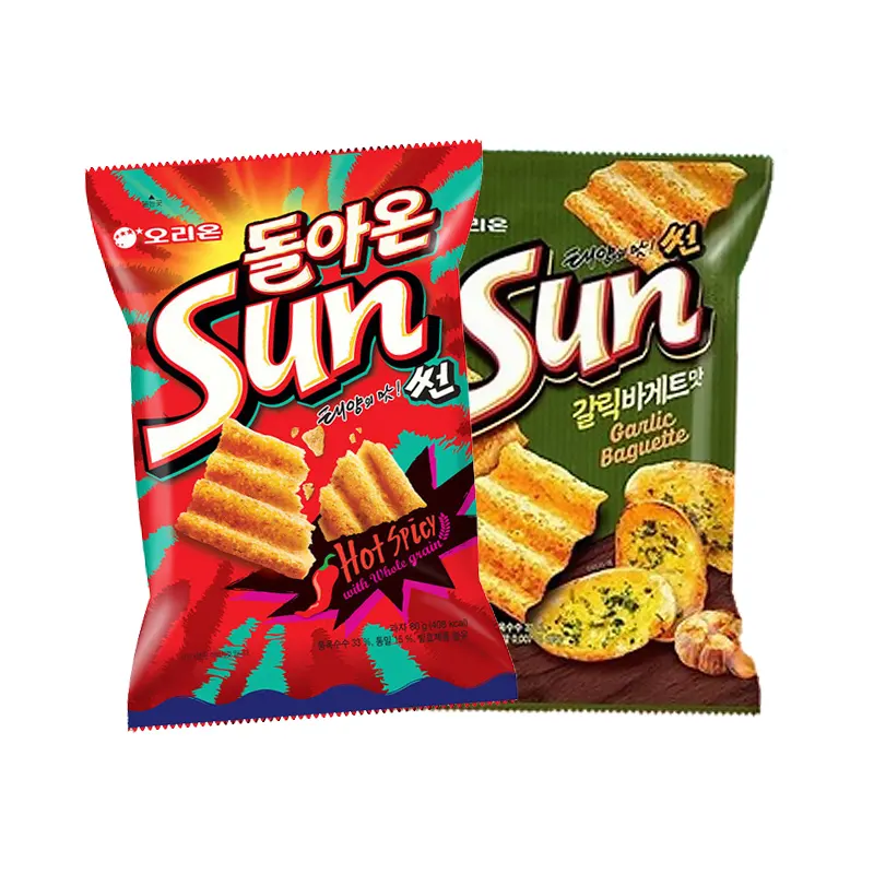 popular wholesale high quality Korean SNACKS potato chips Spicy corn chips 80g wavy potato chips crispy snacks