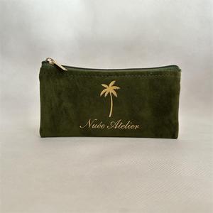 Wholesale Customizable Logo Double Layer Velvet Zipper Pouches Jewelry Gift Packaging <strong>Bag</strong> Small Zip Women <strong>Cosmetic</strong> <strong>Bag</strong> - Product Image 4