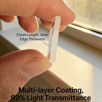 Custom Square Rounded Meniscus Optical Lens Strict Quality Control 25mm Dia 2mm Edge Thick Factory Supply for Mobile Phone Lens