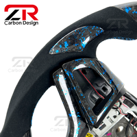 Volant personnalisé en fibre de carbone forgée avec LED et indicateur de régime pour Chevrolet Cruze C6 C7 C8 Silverado GMC Camaro SS, intérieur de voiture sportif