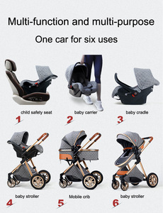 Poussette bébé, légère et pliable, bidirectionnelle avec suspension, siège convertible (assis à couché) pour nouveau-né à bambin, multifonctionnelle - Product Image 2
