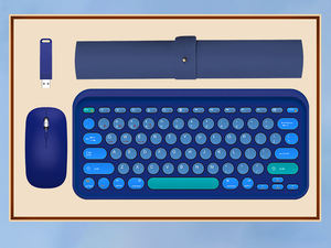 Cadeau d'entreprise, ensemble clavier et souris sans fil Bluetooth avec logo personnalisé pour cadeau de réunion annuelle VIP - Product Image 4