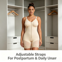 Body gainant post-partum en nylon et élasthanne avec rehausseur de fesses sans couture et panneau de contrôle abdominal pour la récupération féminine Faja Reductrice