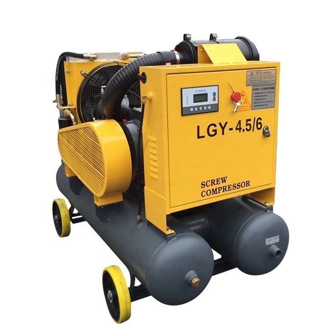 Good Sale China Brand 10 bar Electric Portable Screw air Compressor Machine with Jack Hammer
