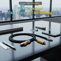 Câble de charge rapide 4-en-1 Type-C en TPE avec boîtier métallique solide, conducteur en cuivre pur pour un flux de chaleur optimal et une stabilisation du voltage