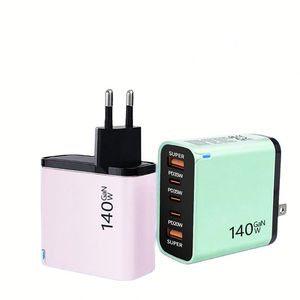ปลั๊ก EU/US/UK ของแท้ 140W ชาร์จเร็ว 5 พอร์ต ที่ชาร์จโทรศัพท์มือถือแบบเร็ว 140W อะแดปเตอร์แปลงไฟแบบ USB Type C สำหรับติดผนัง - Product Image 1