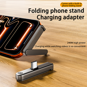 <span class=keywords><strong>Adattatore</strong></span> di ricarica rapida <span class=keywords><strong>USB</strong></span> Type-C 8 pin da 240W, bestseller 2026, con supporto pieghevole per telefono e trasferimento dati PD3.1, compatibile con supporto per telefono - Product Image 3