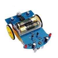 Kit de voiture robot intelligente D2-1 pas cher avec suivi de ligne, pièces en plastique et métal pour jouet DIY (10-12 mois)