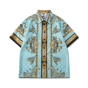 Camisa hawaiana Retro dálmata <span class=keywords><strong>de</strong></span> pura <span class=keywords><strong>raza</strong></span> para hombre, cuello en V, botón, manga corta, Top, informal, trabajo en la playa, impresión Digital transpirable - Product Image 6