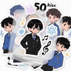 สติกเกอร์ติดผนัง3D แบบโฮโลแกรมสติกเกอร์อะนิเมะ3D น่ารักพร้อมโลโก้สติกเกอร์ติดผนังกันน้ำ - Product Image 1