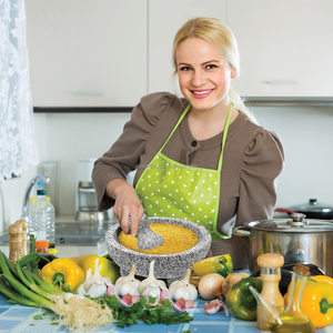 Mortero y Maja de Granito, Tazón para <span class=keywords><strong>Guacamole</strong></span>, <span class=keywords><strong>Molcajete</strong></span> Mexicano, Molinillo de Piedra para Especias, Condimentos, Pastas, Pestos y <span class=keywords><strong>Guacamole</strong></span> - Product Image 3