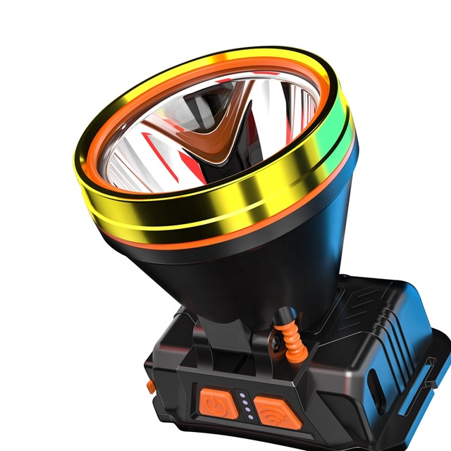 500lm Powerful Head Flashlight 18650 Led Abs Long Range Rechargeable Waterproof Headlamp For Camping