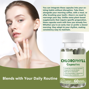 Supplément de soutien à la chlorophylle Pilules de chlorophylle naturelle Capsules de chlorophylle - Product Image 4