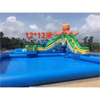 Glissière gonflable de piscine de parc d'équipement de jeu d'eau de terre géante marine étonnante pour des adultes d'enfants