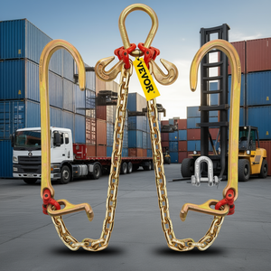 Chaîne en V Vevor Grade 80, 5/16 po x 2 pi, connecteur à maillons en forme de poire avec crochets TJ pour transport lourd - Product Image 2