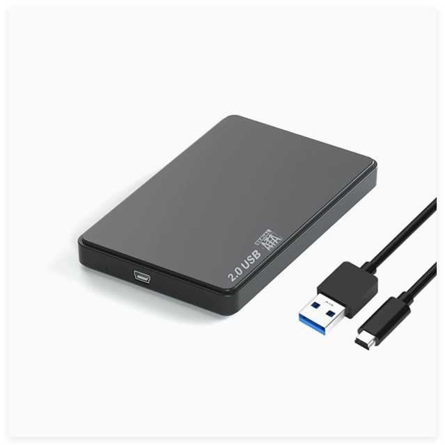 2.5 Inch USB3.0 SATA HD Box External HDD Enclosure Plastic Case Tool Free 5Gbps Support UASP for SSD 4TB