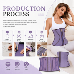 Corset amincissant en latex pour femme avec fermeture éclair, haute compression et contrôle du ventre, pour usage quotidien - Écologique - Product Image 6