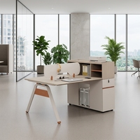 Estación de Trabajo Modular Moderna para Oficina - Escritorio Ergonómico para Computadora con Cajones de Almacenamiento y Gestión de Cables