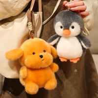 Jolies peluches en forme de cochon, mouton, canard, pingouin, animaux en peluche en vrac, mini porte-clés en peluche, porte-clés d'animaux personnalisés