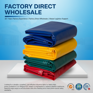 Bâche de camion imperméable et ignifuge 650 g/m², en PVC, en rouleaux ou en feuilles, tissu enduit de PVC industriel pour tentes - Product Image 1