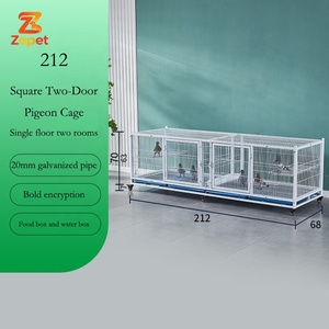 Jaulas de <span class=keywords><strong>palomas</strong></span> de acero inoxidable de lujo clásicas con bandeja de plástico sólido recubierta, caja de observación con placa de hierro para emparejamiento y vuelo - Product Image 3