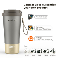 Bouilloire électrique de voyage 350 ml, mini thermos, chauffe-eau rapide, théière, intérieur en titane, tasse chauffante, bouteille thermique portable