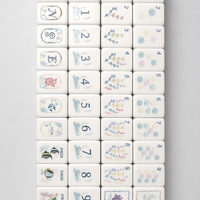 Funky Trade - Juego de Mahjong Americano Profesional Personalizado con Temática Oceánica, 160 Piezas de Acrílico, Juego de Mahjong Grabado de Lujo